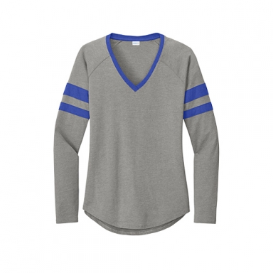 Ladies Halftime Long Sleeve V-Neck Tee